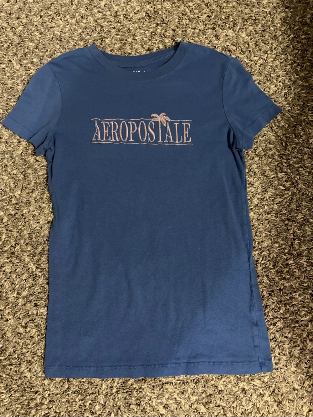 Aeropostale Navy Tee with Light Pink Logo